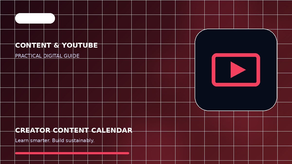 Build a 30-Day Creator Content Calendar