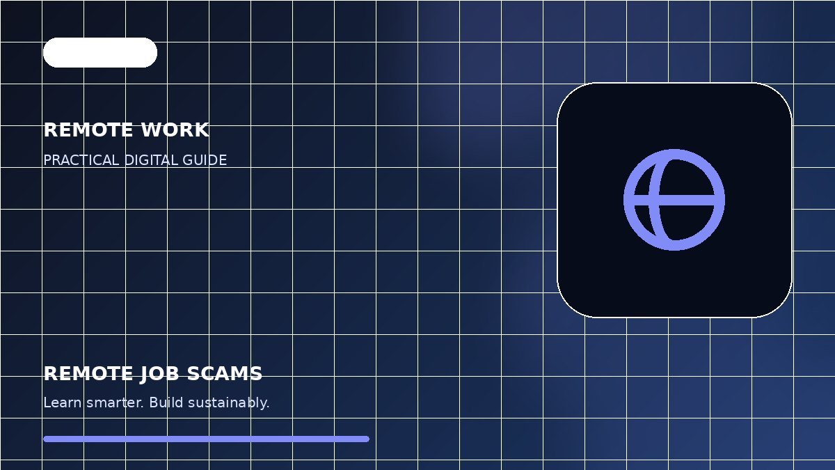 Remote Job Scams: Red Flags and Safer Verification